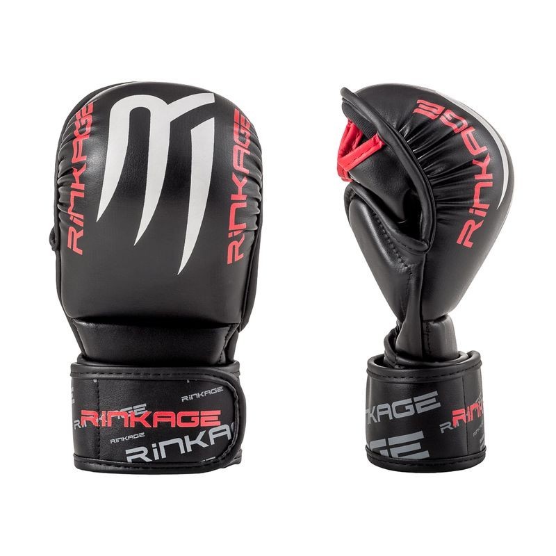 Rinkage Hades Gants de mma sparring Color Noir-Rouge Size S/M