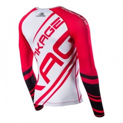 Rinkage Claws Rasguard manches longues Color Rouge-Blanc Size S