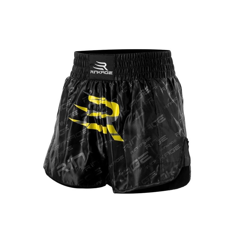Rinkage Shiva Short kick boxing Color Noir-Jaune Size XL