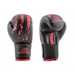 Rinkage Rise Gant de boxe enfant Color  Noir-Rouge Size 4 OZ