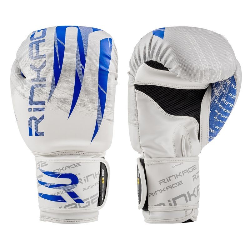 Rinkage Blast  gants d'entraînement boxe Color  Blanc-Bleu Size 14 OZ